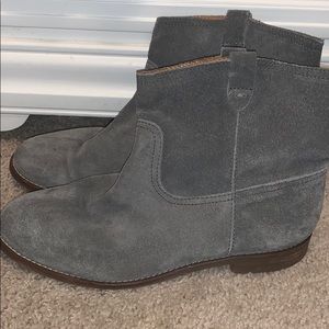 grey suede Madewell boots! BARELY WORN!